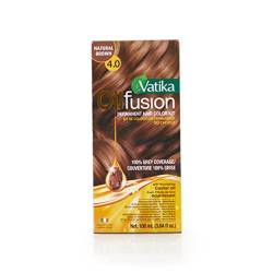 Vatika Naturals Oil Fusion Brown Color Kit – 108 ml | permanente Haarfarbe | natürliche Inhaltsstoffe für 100% Grauabdeckung und natürlichen Glanz von Vatika Naturals