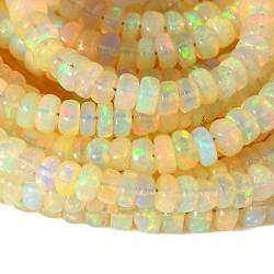 Äthiopische Opal-Perlen in AAA-Qualität, 20 cm, Regenbogen-Feueropal-Edelsteinperlen, einfarbige Rondelle-Perlen, Opal, 4–5 mm, äthiopischer Opal-Strang zur Herstellung von Schmuckperlen von Vatslacreations