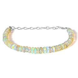 Echtes Opal-Armband, äthiopisches Opal-Armband, natürliches Feueropal-Armband, äthiopisches Opal-Armband, Perlen-Opal-Schmuck. von Vatslacreations