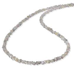 Vatslacreations 925 Sterling Silber Rohdiamant-Halskette mit natürlichem Edelstein | Ungeschnittener Rohdiamant-Geburtsstein-Halskettenschmuck als Geschenk von Vatslacreations