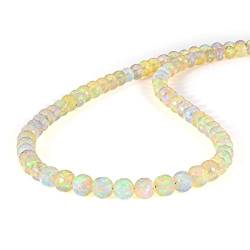 Vatslacreations Natürlicher äthiopischer Opal-Edelstein, mehrere Feueropal-Perlen, 4–5 mm echte Opal-Perlen, äthiopische Opal-Perlen, 20 cm Strang von Vatslacreations