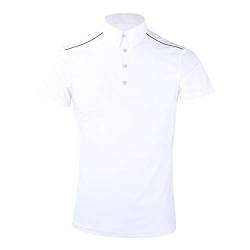 Reithemd, Männer Atmungsaktives Sport-REIT-T-Shirt Reiten Kurzarm(M-白色) von Vbest life