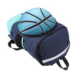 Vcedas Basketball-Rucksack, Sport-Fußball-Basketball-Tasche mit Ballschuhfach für Fußball, Basketball, Fußball, Fitnessstudio, Outdoor-Ausrüstung (Marineblau mit Seeblau) von Vcedas