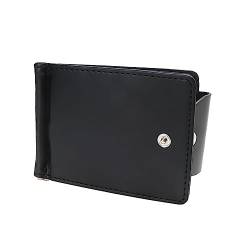 Vctitil Männer Brieftasche Ultradünne Minimalismus PU Leder Kurze Brieftasche ID Karte Kreditkarte Tasche Schnalle Design Modische Brieftasche, Schwarz von Vctitil