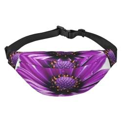 Bauchtasche für Damen und Herren, modische Bauchtasche, Lila, Foto-Hüfttasche für Sport, Wandern, Reisen, Violette Blume, Einheitsgröße von VducK