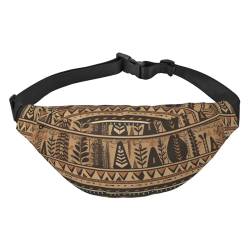 Bauchtasche für Damen und Herren, modische Bauchtasche für Damen in bunten Kopftüchern, Hüfttasche für Sport, Wandern, Reisen, Tribal-Savannen-Muster, Einheitsgröße von VducK