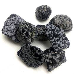 VducK Energiekristalle, natürlicher Edelstein, Schneeflocke, Obsidian, Rohkristalle, Heilsteine ​​zur Dekoration, geeignet for die Dekoration im Heimbüro ZANLIIYIN (Color : 30-50mm_300g) von VducK