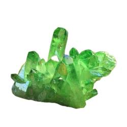 VducK Positiver Energiekristall Schöner grüner Halo-Quarzkristall-Cluster mit regenbogenhellem Naturstein und for die Heimdekoration als Geschenk, geeignet for die Dekoration zu Hause ZANLIIYIN von VducK