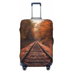 VducK Reisegepäckabdeckung, elastisch, Herbst-Track-Modischer Koffer-Schutz, passend für 45,7 - 81,3 cm Gepäck, Schwarz , S, Koffer von VducK