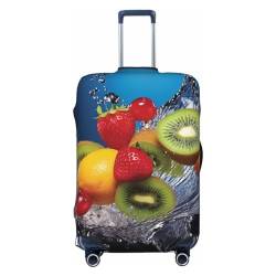 VducK Reisegepäckabdeckung, elastisch, für Koffer, Obst, modisch, passend für 45,7 - 81,3 cm große Gepäckstücke, Schwarz , XL, Koffer von VducK