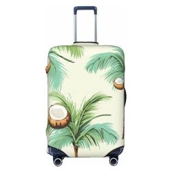 VducK Reisegepäckabdeckung, elastisch, für den Sommer, Kokosnussbaum, modischer Koffer-Schutz, passend für 45,7 - 81,3 cm Gepäck, Schwarz , M, Koffer von VducK