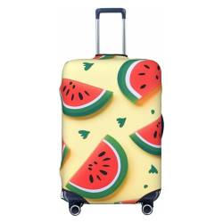 VducK Reisegepäckabdeckung, elastisch, für den Sommer, Wassermelone, modischer Koffer-Schutz, passend für 45,7 - 81,3 cm Gepäck, Schwarz , L, Koffer von VducK