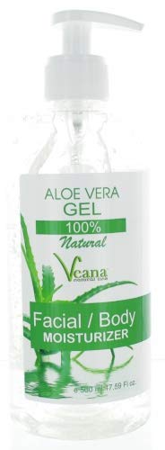 Aloe Vera Gel 100% natural (500ml) bei Sonnenbrand, Insektenstichen und Entzündungen, wirksam gegen Akne, Schuppenflechte, Neurodermitis und Rosacea - PREMIUM Qualität - made in Europe von Veana