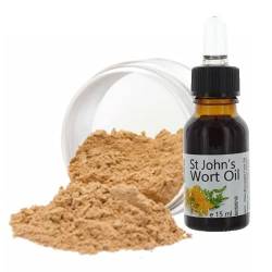Veana Mineral Make Up Foundation (9g) + Premium St. Johns Wort Öl (15 ml, für fettige und Mischhaut, bei Akne, Dermatosen, Neurodermitis. Antibakteriellm regenerierend, beruhigend. Nuance Nude von Veana