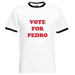 Vote for Pedro Herren-T-Shirt, lustiges Film-inspiriert, Geschenk für Ihn und Papa, weiß, XL von Vectorbomb