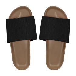 Vectry Damen-Strandsandalen, hohle lässige Hausschuhe, flache Schuhe, Retro-Sandalen Schuhe Damen Halbschuhe (Black, 40) von Vectry
