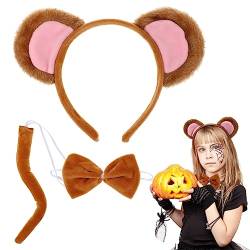 Veemoon 1 Satz Affen-Stirnband-Set Partyzubehör halloween haarschmuck Kopfschmuck Tier Kleider Schminkkasten Cosplay-Kostümzubehör Party-Kostüm-Requisite Ohr einstellen von Veemoon