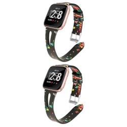 Veemoon 2St Uhrenarmbänder mit Schnellverschluss Smartwatch für Männer Armbänder für Frauen Herrenarmbänder herren armband Armbandband Armband aus Leder ersetzen Gurt Metallknopf Damen von Veemoon