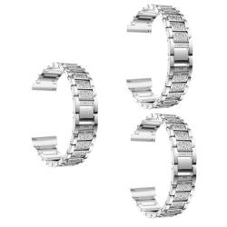 Veemoon 3St Smartwatch-Band aus Kristall Uhrenarmbänder Damenteile smarte Uhren de Smartwatch Edelstahlband Bands Damenuhren ersatzband ansehen Armband Metall Gurt Zubehör Anschauen leicht von Veemoon
