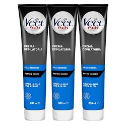 For Men empfindliche Haut (klassische Haarentfernung, 3er Pack (3 x 200 ml) von Veet