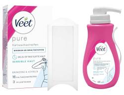 Veet Haarentfernungs-Set für sensible Haut - Bundle mit Enthaarungscreme & Kaltwachsstreifen für den Körper, Achseln & Bikinizone - 2 Artikel von Veet