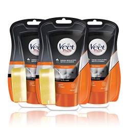 Veet for men Enthaarungscreme für Männer unter der Dusche normale Haut und Brust 3 x 150 ml von Veet