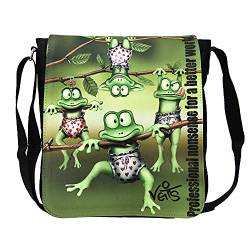 Veit's Gute Laune Tasche Handtasche/Schultertasche Emma mit Frosch-Motiv Veit`S Kleine Frösche HTB0158 von Veit's