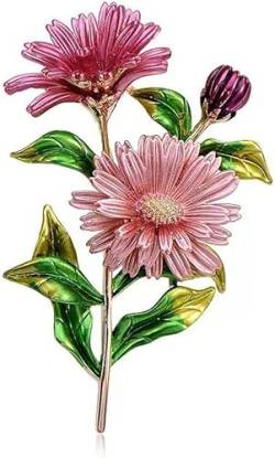 VejiA Mode Legierung Anzug Zubehör Frauen Corsage Brosche Malerei Lack Chrysantheme Mantel Pins von VejiA