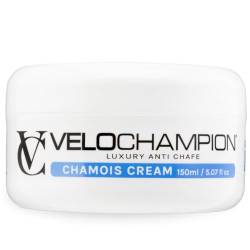 VeloChampion Luxury Anti Chafe Chamois Cream Frische Feuchtigkeitscreme. Reduziert Reibung und Beschwerden (150ml Dose) von VeloChampion