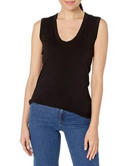 Velvet by Graham & Spencer Damen Estina Tanktop mit Rundhalsausschnitt T-Shirt, schwarz, Mittel von Velvet by Graham & Spencer