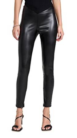 Velvet by Graham & Spencer Damen Berdine Kunstleder Leggings, schwarz, Mittel von Velvet