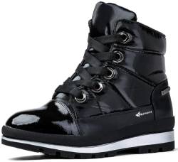 Vemont Schneestiefel Damen | wasserdichte Winterschuhe | gefütterte Winterstiefel | mittelhoher Stiefel | Snow Boots (Schwarz, EU Schuhgrößensystem, Erwachsene, Numerisch, M, 39) von Vemont