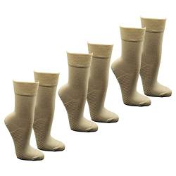 Venaflex - 3 Paar Diabetiker Socken für Damen & Herren ohne Gummi ohne Naht mit breitem Komfortbund und Füßsohlenmassage aus hochwertigen natürlichen Fasern von Venaflex