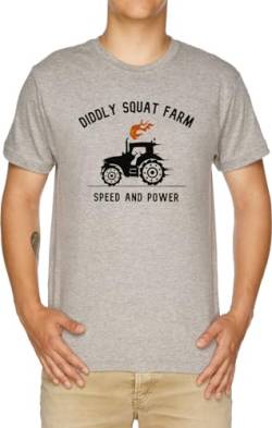 Diddly Squat Farm Shop Logo Tractor White Herren T-Shirt Grau von Vendax