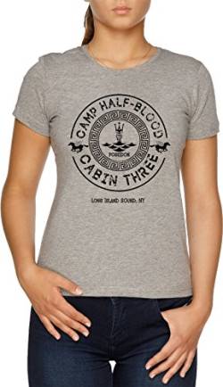 Percy Jackson - Camp Half-Blood - Cabin Three - Poseidon Damen T-Shirt Grau von Vendax