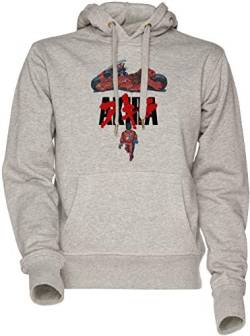 Vendax Akira - Akira Unisex Herren Damen Kapuzenpullover Sweatshirt Grau Men's Women's Hoodie Grey von Vendax