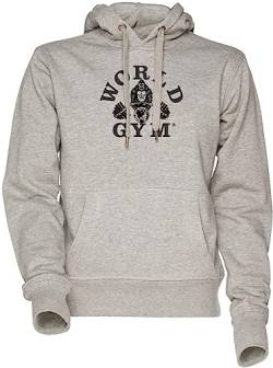 Vendax World Gym Power House Unisex Herren Damen Kapuzenpullover Sweatshirt Grau Men's Women's Hoodie Grey von Vendax