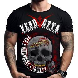 Vendetta Inc. Herren Rundhals Kurzarm Shirt Society schwarz VD-1329 (DE/NL/SE/PL, Alphanumerisch, L, Regular, Regular, schwarz) von Vendetta Inc.