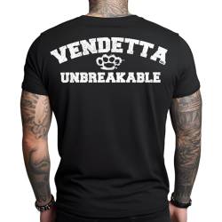 Vendetta Inc. Herren Rundhals Kurzarm-Shirt Unbreakable schwarz VD-1332 - Hochwertiges T-Shirt aus 100% Baumwolle (DE/NL/SE/PL, Alphanumerisch, 3XL, Regular, Regular, Schwarz) von Vendetta Inc.