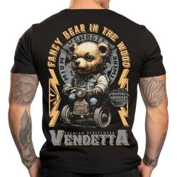 Vendetta Inc. Herren Rundhals Kurzarm Shirt schwarz Fancy Bear VD-1381 (DE/NL/SE/PL, Alphanumerisch, 3XL, Regular, Regular, Schwarz) von Vendetta Inc.