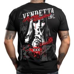 Vendetta Inc. Herren Rundhals Kurzarm T Shirt Bastard schwarz 1324 (DE/NL/SE/PL, Alphanumerisch, XL, Regular, Regular, Schwarz) von Vendetta Inc.