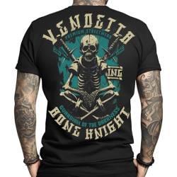 Vendetta Inc. Herren Rundhals Kurzarm T-Shirt Bone Knight schwarz 1335 (DE/NL/SE/PL, Alphanumerisch, L, Regular, Regular, schwarz) von Vendetta Inc.