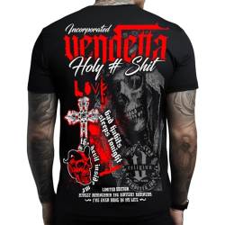 Vendetta Inc. Herren Rundhals Kurzarm T Shirt Devil Inside schwarz 1240 (DE/NL/SE/PL, Alphanumerisch, 4XL, Regular, Regular, Schwarz) von Vendetta Inc.