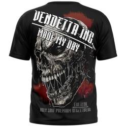 Vendetta Inc. Herren Rundhals Kurzarm T-Shirt schwarz Made My Day VD-1359 (DE/NL/SE/PL, Alphanumerisch, L, Regular, Regular, Schwarz) von Vendetta Inc.