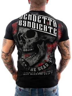 Vendetta Inc. Herren Rundhals kurzarm Shirt Dead Face schwarz VD-1084 XL von Vendetta Inc.