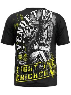 Vendetta Inc. Herren Shirt schwarz Cage Fight,Sport,Freizeit Tshirt (L) von Vendetta Inc.