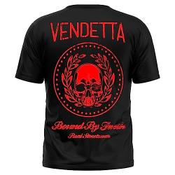 Vendetta Inc. Männer T Shirt Bound Skull schwarz-rot VD-1006 (as3, Alpha, l, Regular, Regular) von Vendetta Inc.