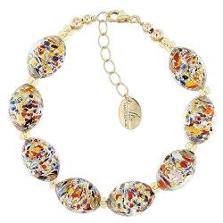 Venetiaurum – Armband für Damen mit Perlen aus echtem Muranoglas und Silber 925 – Made in Italy, zertifiziert von Venetiaurum