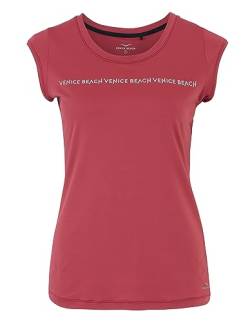 Venice Beach Sport-T-Shirt für Damen mit kurzen Ärmeln und Rundhalsausschnitt Ruthie M, deep red von Venice Beach