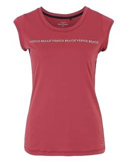 Venice Beach Sport-T-Shirt für Damen mit kurzen Ärmeln und Rundhalsausschnitt Ruthie XL, deep red von Venice Beach